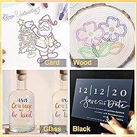 Vista 5 de Marcador de contorno autodelineado metálico, 12 colores Squiggles Shimmer Outline marcadores para dibujar suministros escolares de arte, juego