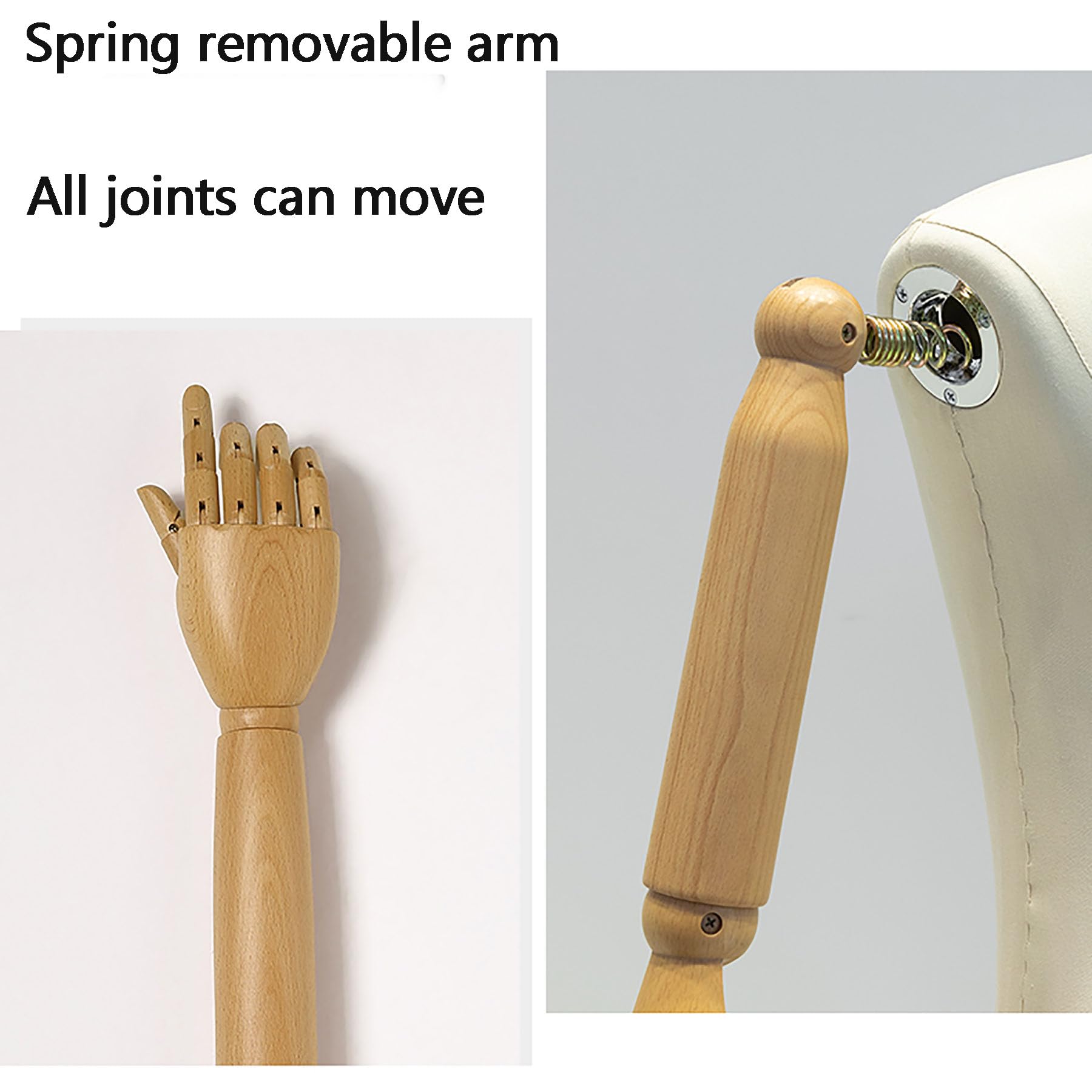 Generic Halbkörper-Mannequin-Torso männlich, Mann-Körperform mit Kopf, abnehmbare Arme, Dummy-Requisiten, Kleidungsständer, Metallbasis für Fenster, Kleid, Schmuck,Gold a1
