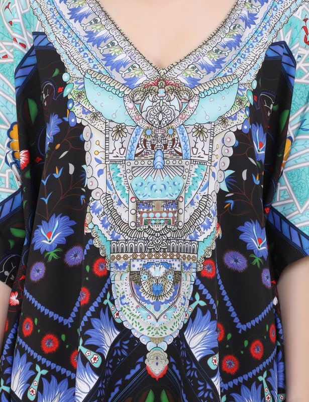 Image of Miss Lavish London Kaftan Dress for Women- Swimwear Coverups African Kaftan Dress for Resort