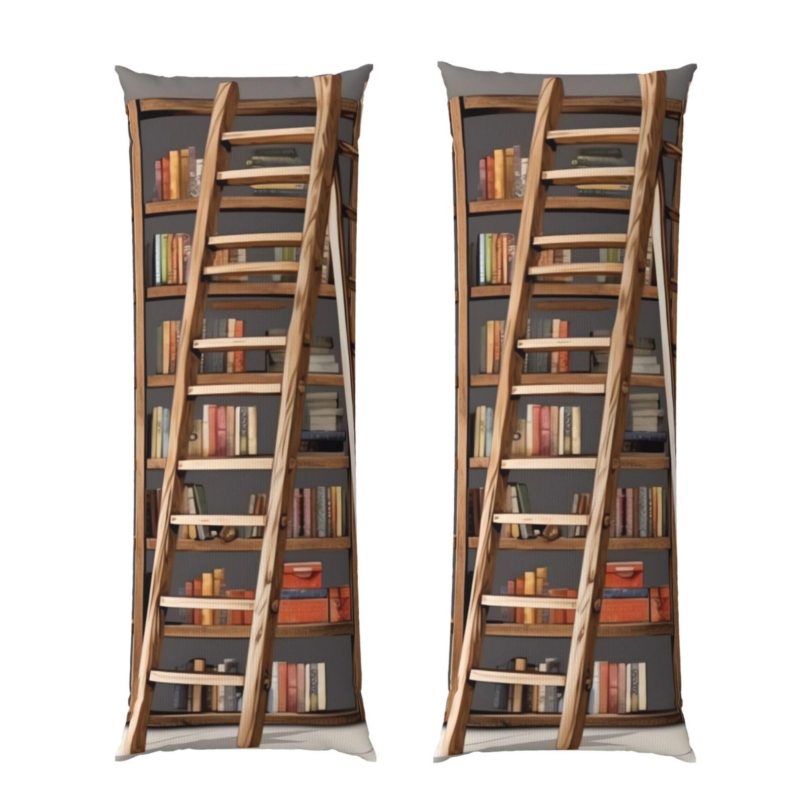 Housse de coussin de corps livres drôles taie d'oreiller longue douce pour lit