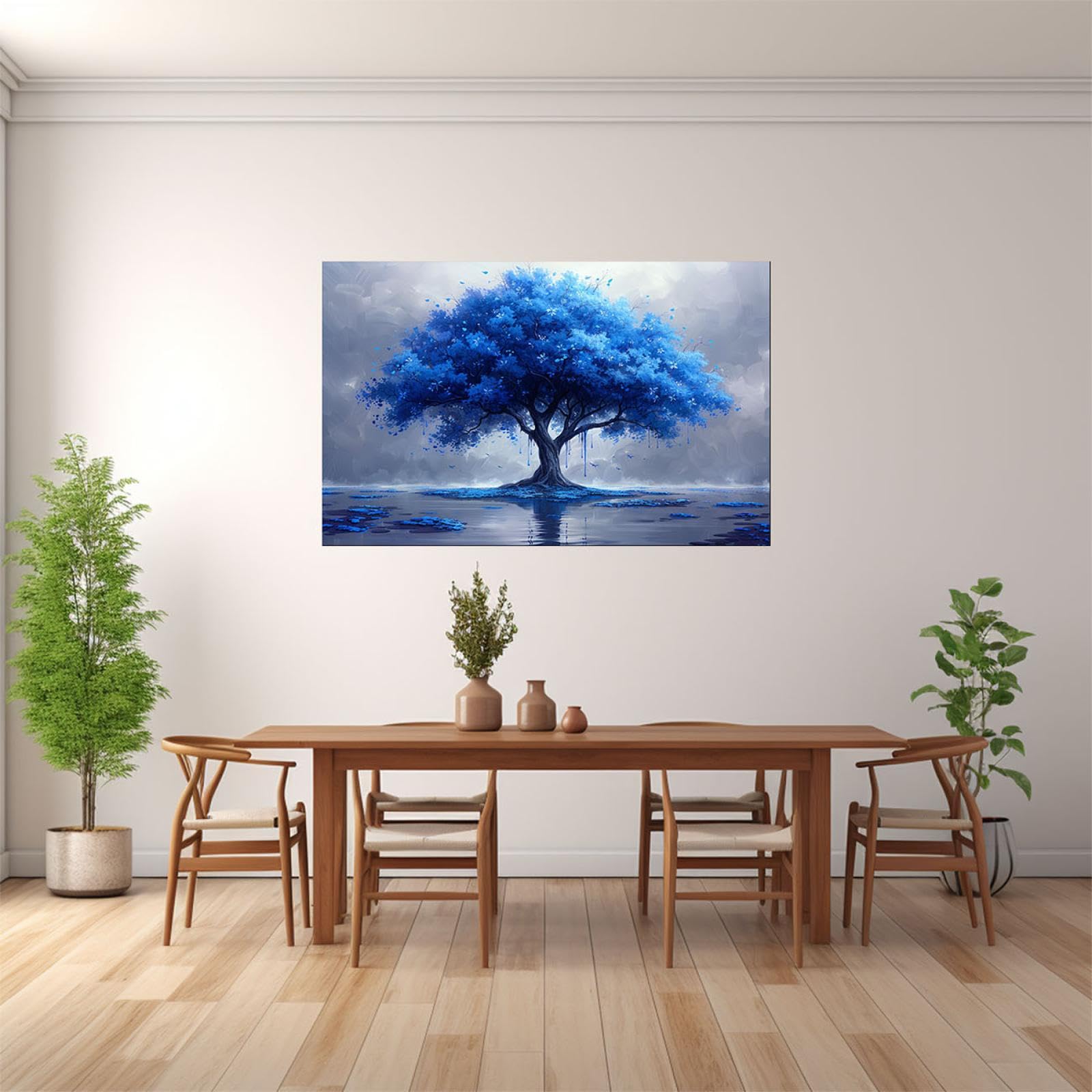 Amazon.co.jp: JOSUE 絵画 インテリア 命の木 ミニマリストツリー