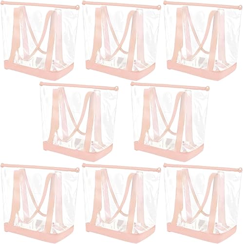 Reginary 8 bolsas transparentes de hombro, bolsa de seguridad aprobada con cierre de cremallera para viajes y trabajo