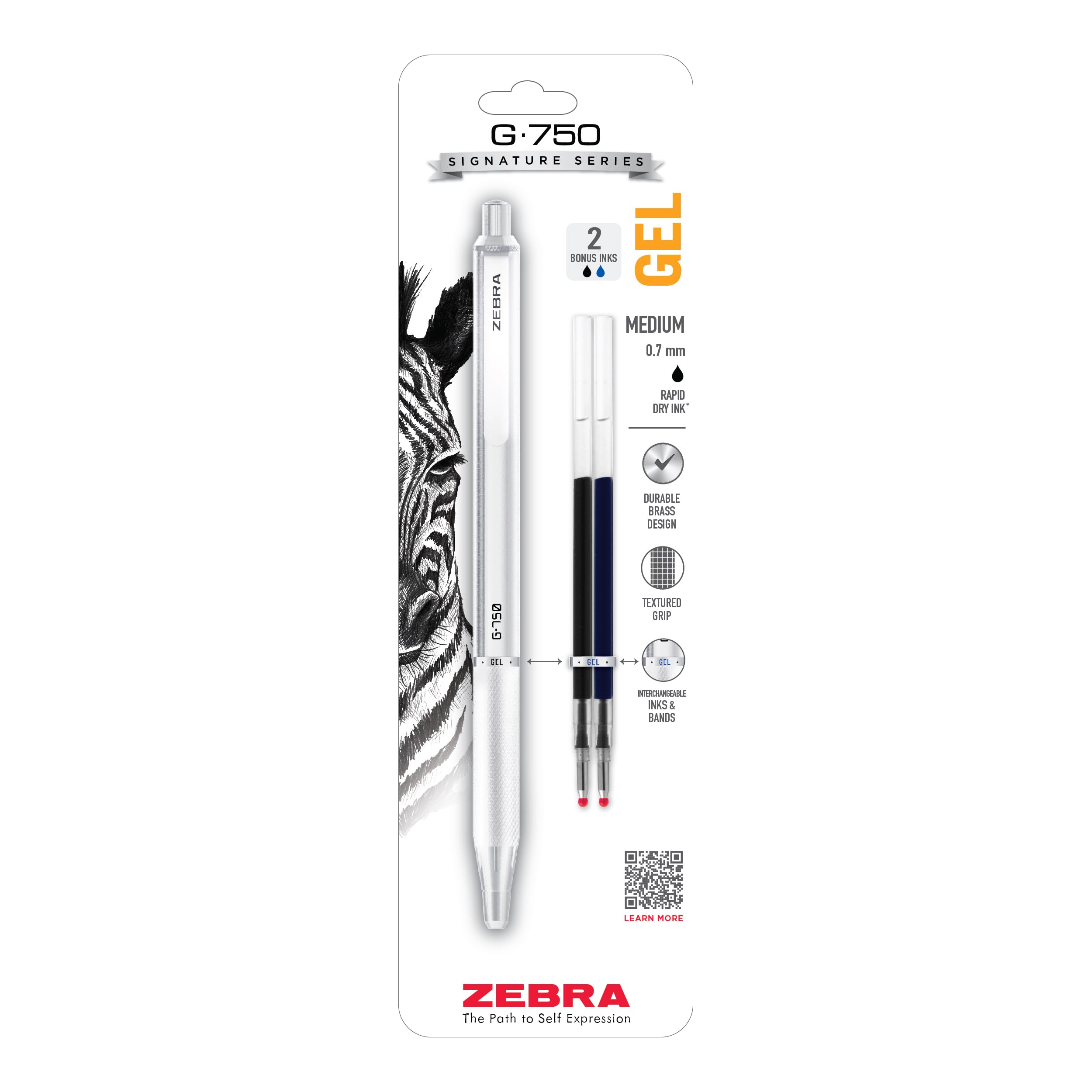 Zebra Pen G-750 Signature Series Retractable Gel Pen 1-Pack with