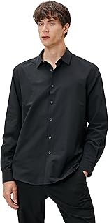 KOTON mens Basic Shirt Classic Neck Long Sleeve Slim Fit Classic (pack of 1)