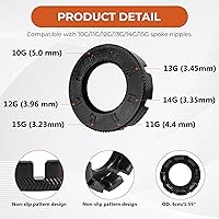 Vista 5 de Llave de radios para bicicleta, herramienta de bicicleta para ajuste de llantas, kit de mantenimiento ideal con palanca de neumáticos, reparación