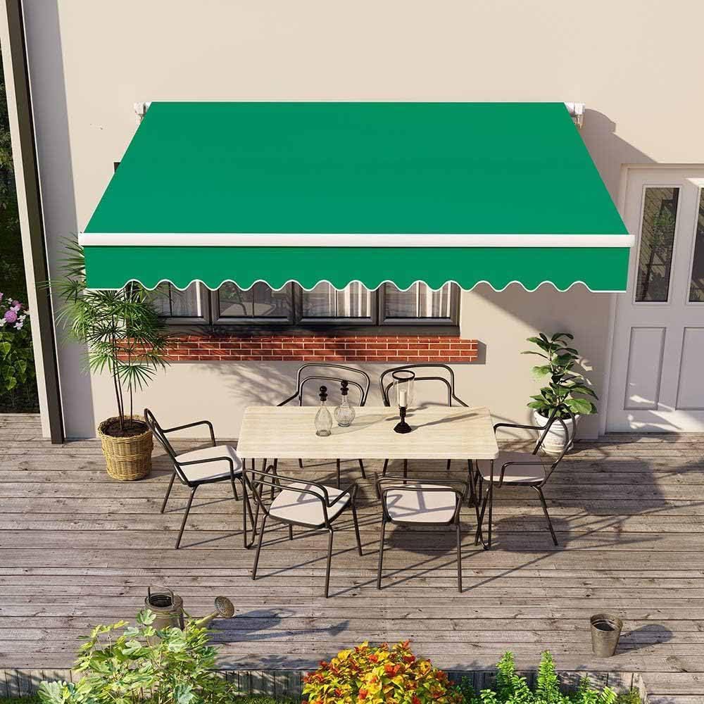 Pbwerigl E Awning Retractabl Canopy, Retractabl Awning Replacement Fabric Waterproof Oxford(,(8.2X6.5ft)2.5X2m)