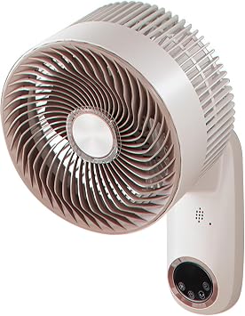 Household Wall Mount Fan 8-speed Air Circulator Fan 90 Degree Oscillation with Remote and Timer Noiseless Space Saving Ideal for Home Office Use