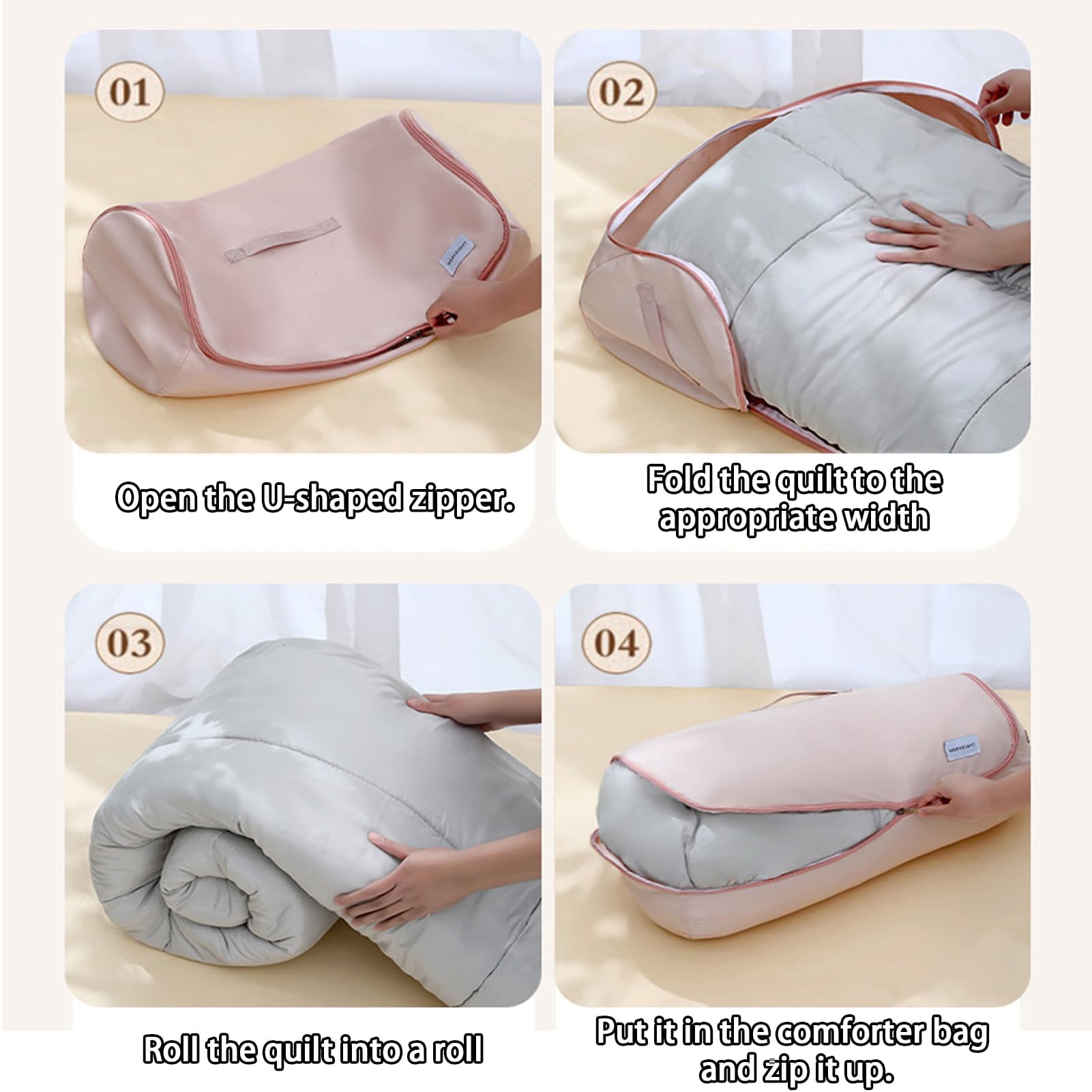Kompresyjny organizer do przechowywania, oszczędność miejsca, zwijany design, torba o dużej pojemności do użytku domowego, przyjazna w podróży cylindryczna uszczelka na koce, ubrania
