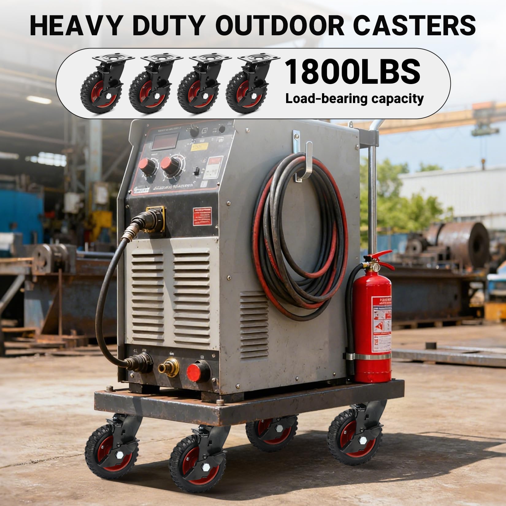 Heavy Duty Outdoor Casters - 1800 LBS Capacity -3 Heavy Duty Outdoor Casters - 1800 LBS Capacity -3