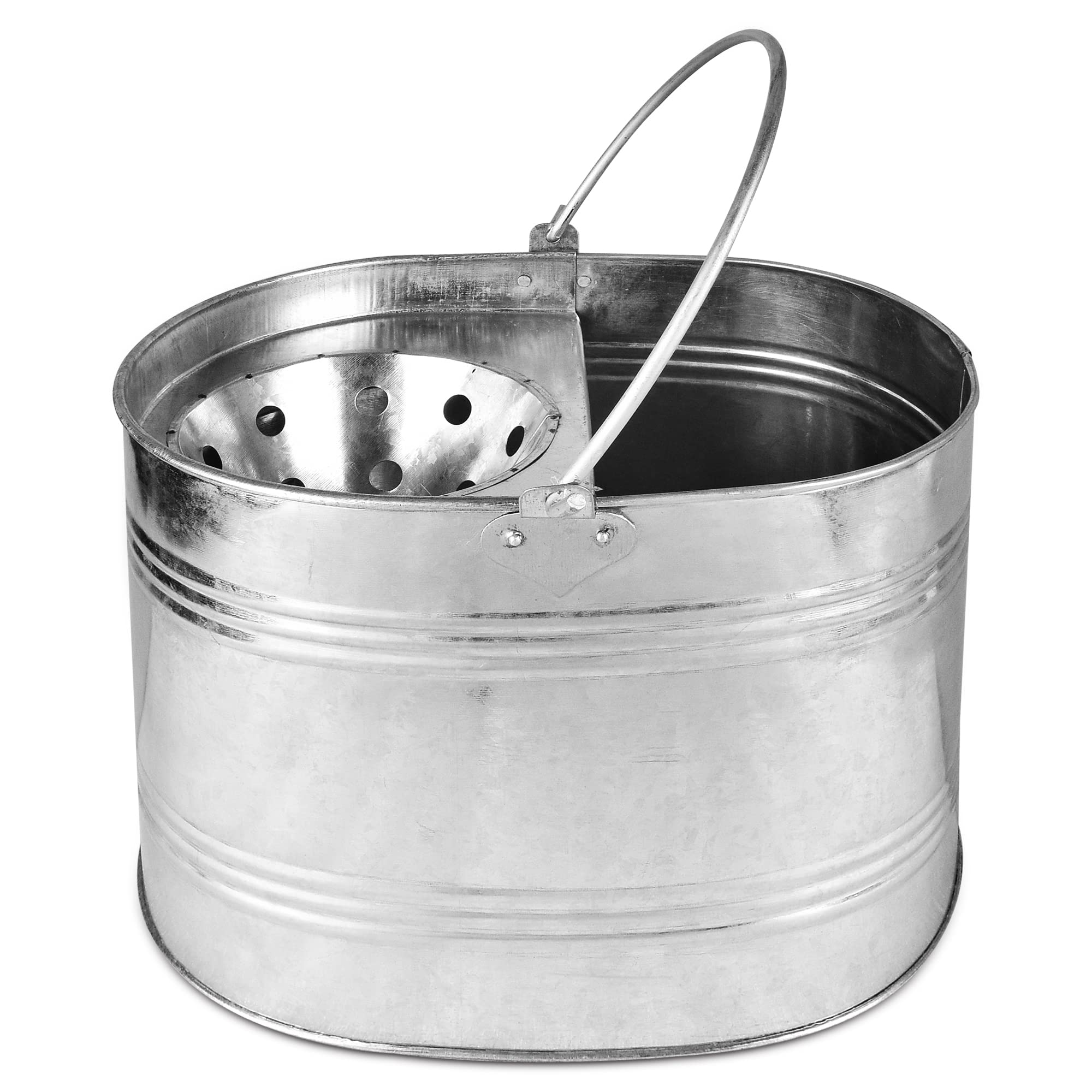 Buy Albert Austin 13L Large Industrial Steel Metal Mop Bucket