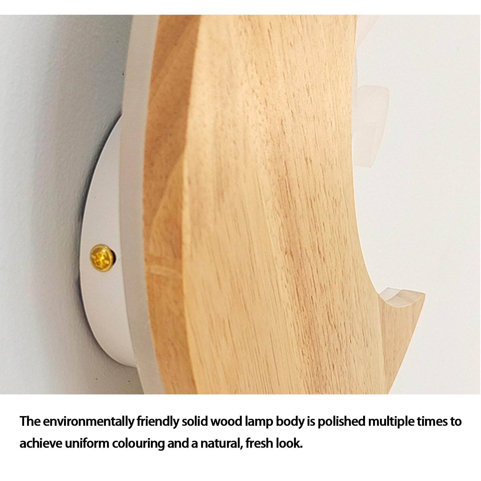 LED Habitación Infantil Aplique de Pared con Interruptor de Cadena Luz de Pared 3000K/4000K/6000K Regulable Lámpara de Pared Madera Maciza/Acrílico para Dormitorio (D)