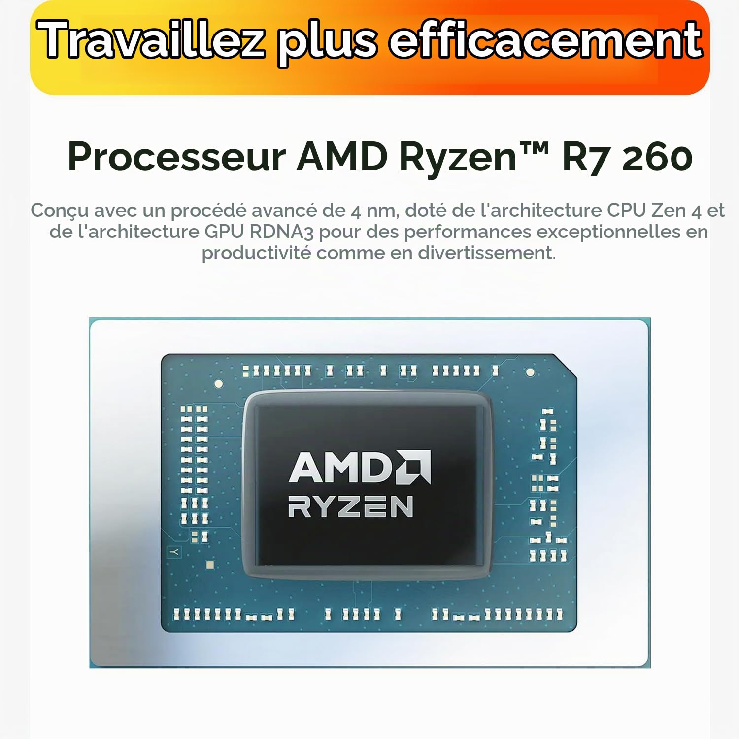 Beelink SER9 Max Mini PC, AMD Ryzen R7 260 (8C/16T jusqu'à 5.1 GHz), 64 Go de RAM DDR5, 1 to SSD, Mini-Ordinateur 4K à 240 Hz, Triple écran HDMI/DP/USB 4, BT5.2, Wi-FI 6, LAN 10 Gbps