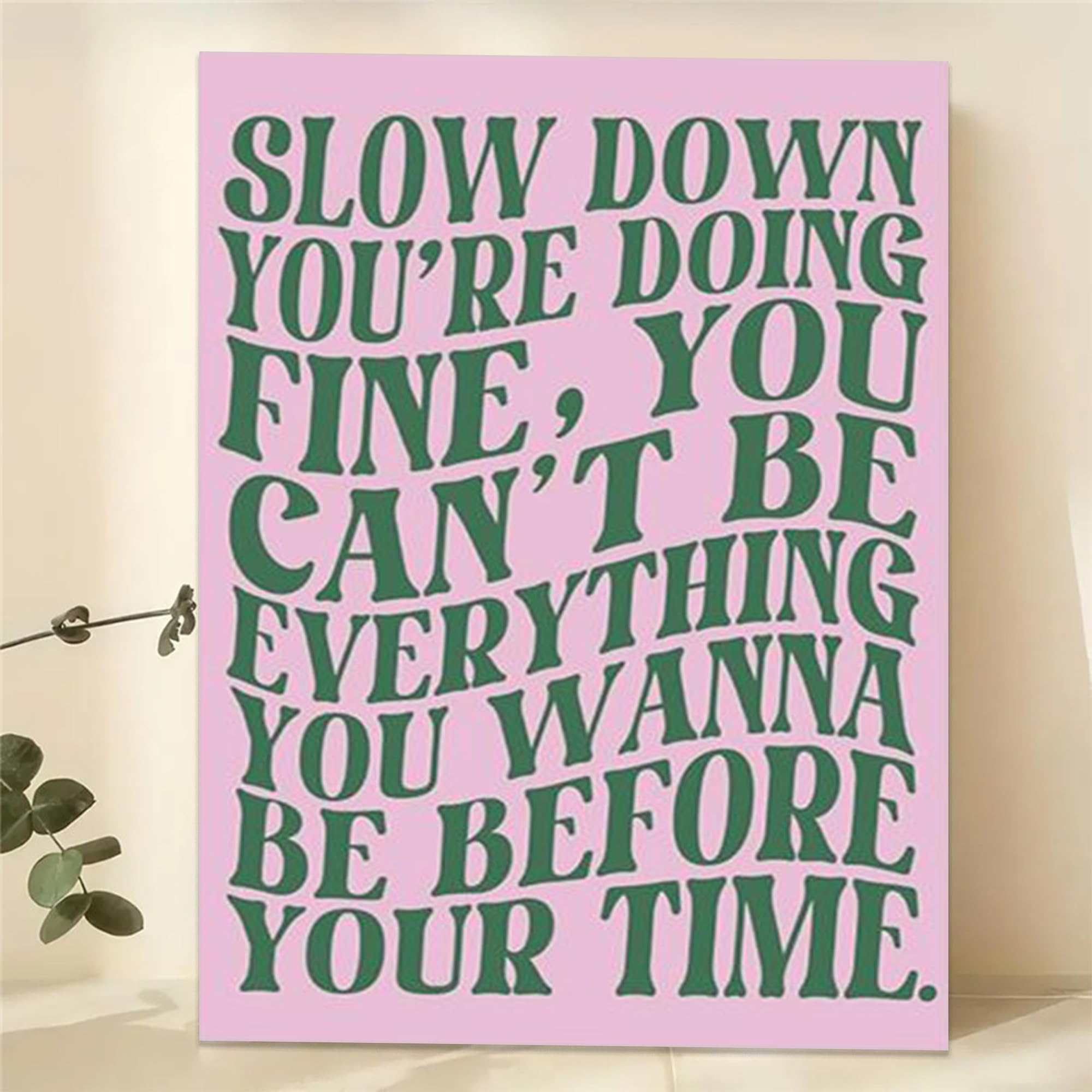 DWUENT Pink Wall Art, Room Decor Bedroom Decor, Aesthetic Preppy Posters for Girly College Apartment (30x20cm)