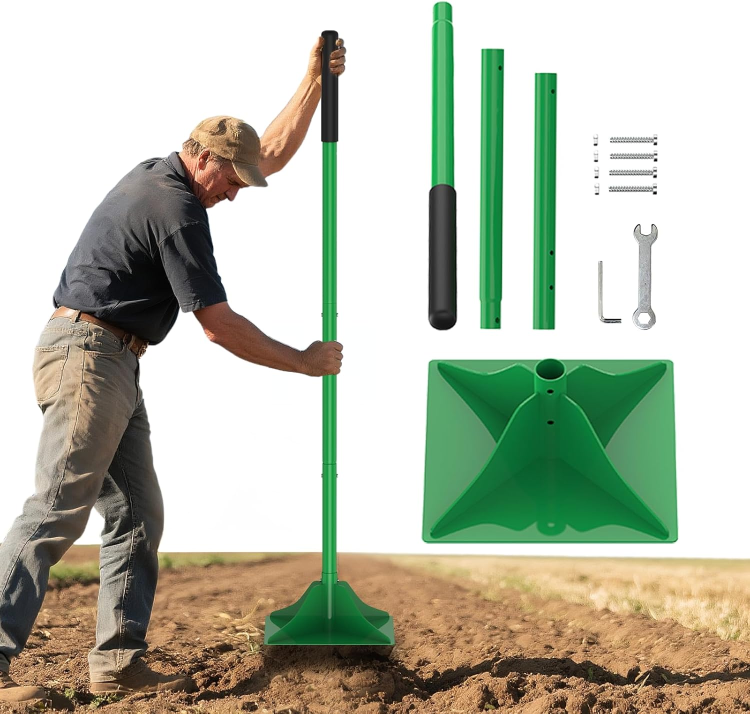 Amazon.com : Heavy Duty Tamper Tool, 8x8 Inch Steel Plate with 48