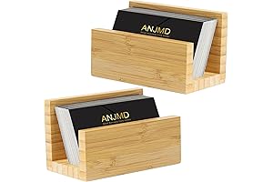 Anjmd 2 Pack Wooden Brochure Holder for Desk