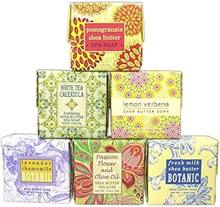 Greenwich Bay Trading Co. 6-Bar Soap Bundle: Luxurious Scents with Shea Butter, Cruelty-Free, Made in USA