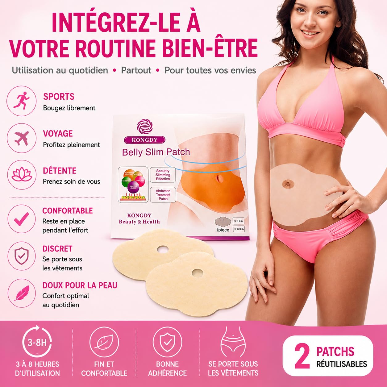 Wonder - Set di 30 toppe dimagranti per la perdita di peso, cerotto anti-obesità, adesivi per bruciare il grasso della pancia, bruciatore di grasso e rimozione della cellulite