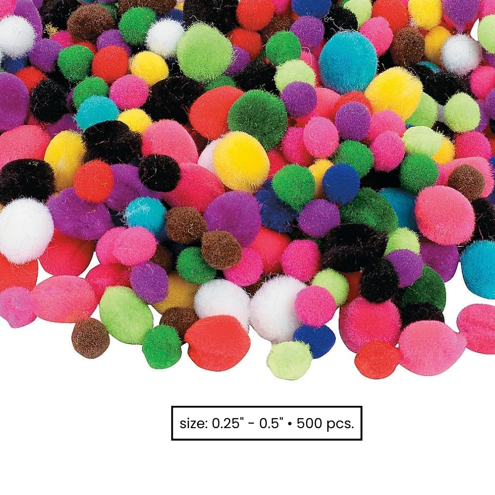 小物 pompom Amazon.com: Fun Express Tiny Pom Poms (500 Pieces) - Bulk : Toys
