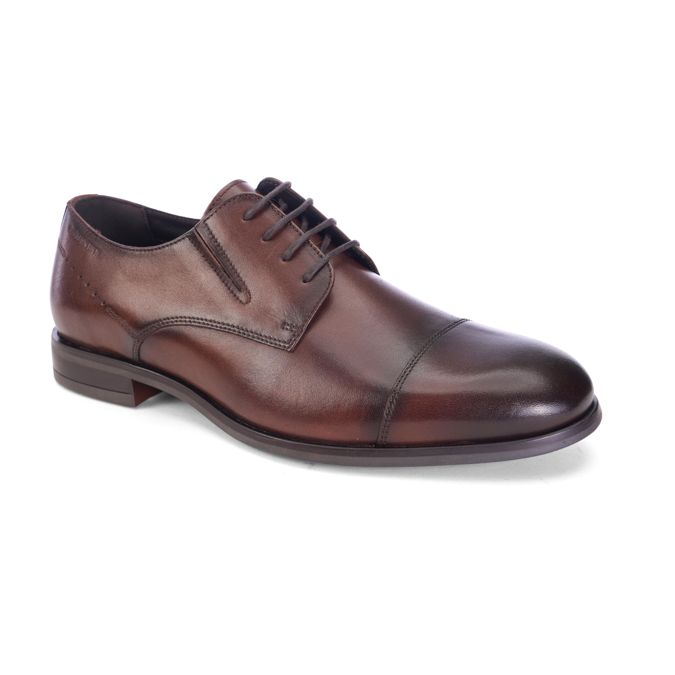 thomas crick Men's Genuine Leather Plain Derby Shoes-picture-14