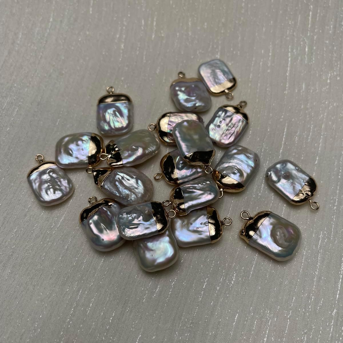 5 Pcs Natural Pearl Pendants Irregular Freshwater Pearl Pendant Charms for Jewelry Making Necklace Bracelet DIY Gift