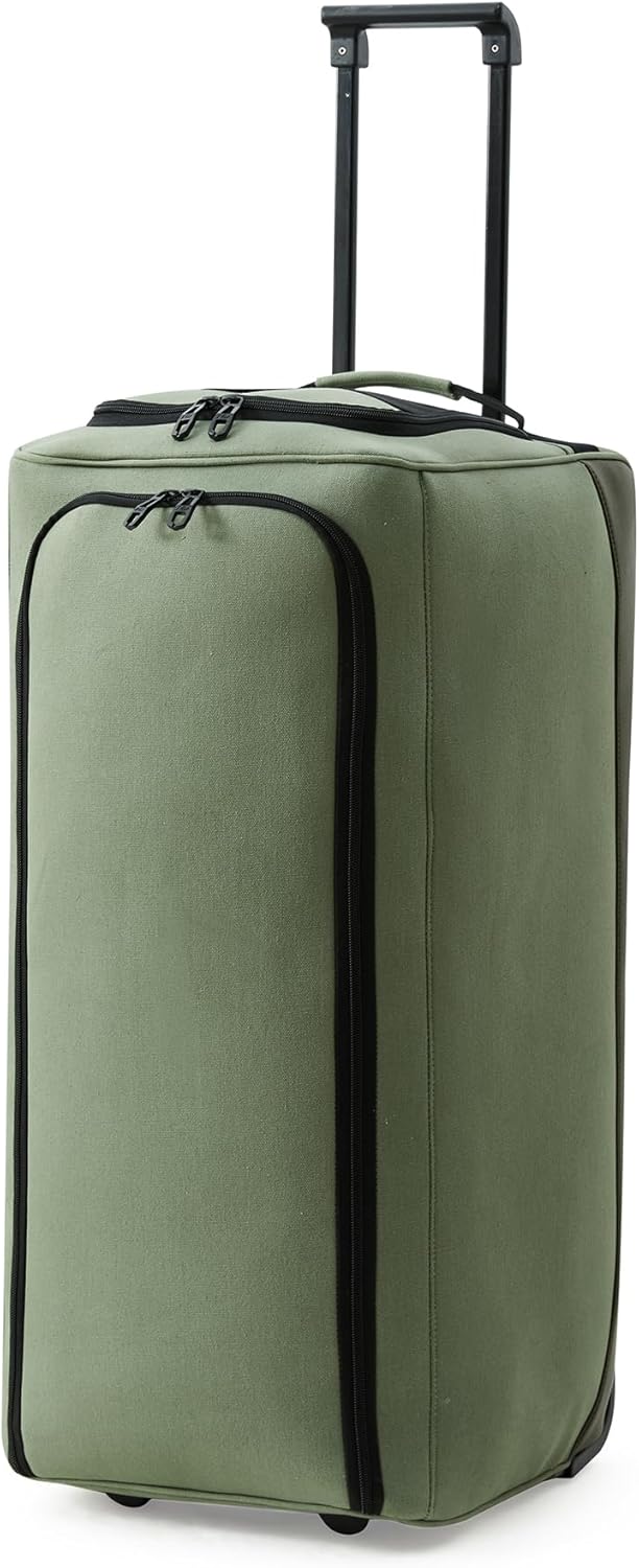 Gomie® - Duffle Laundry Bag with Wheels - Olive Drab