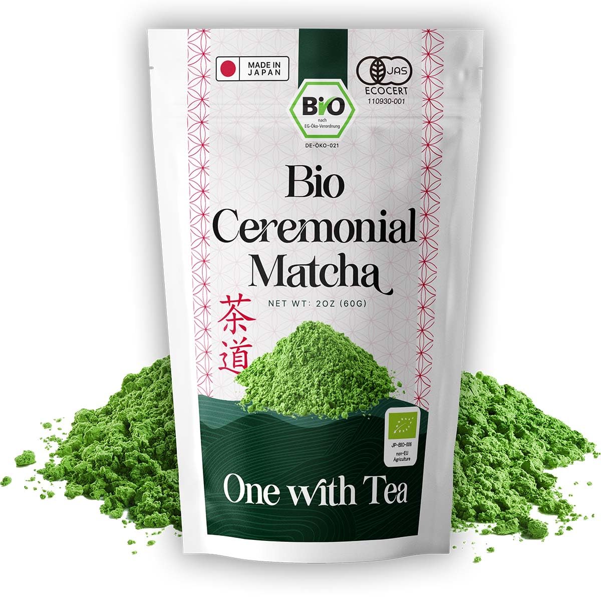 BIO Matcha Japan, Ceremonial Matcha Matcha Latte Pulver, Smoothies Authentisches japanisches Grüntee-Pulver, MADE IN JAPAN (BIO Matcha Ceremonial)