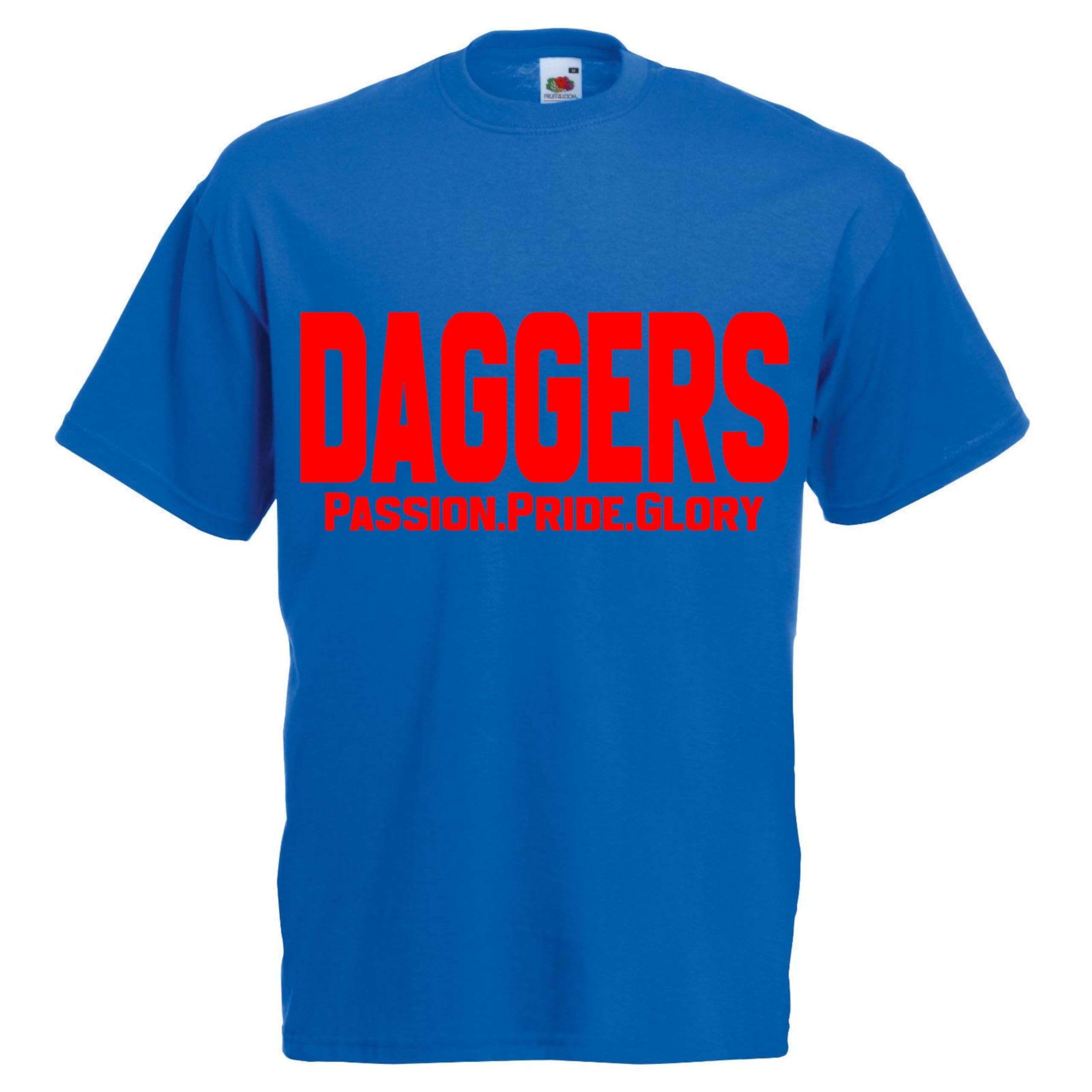 Passion Pride Glory Daggers Tshirt top Football Gift Premium Clothing Dagenham and Redbridge Black