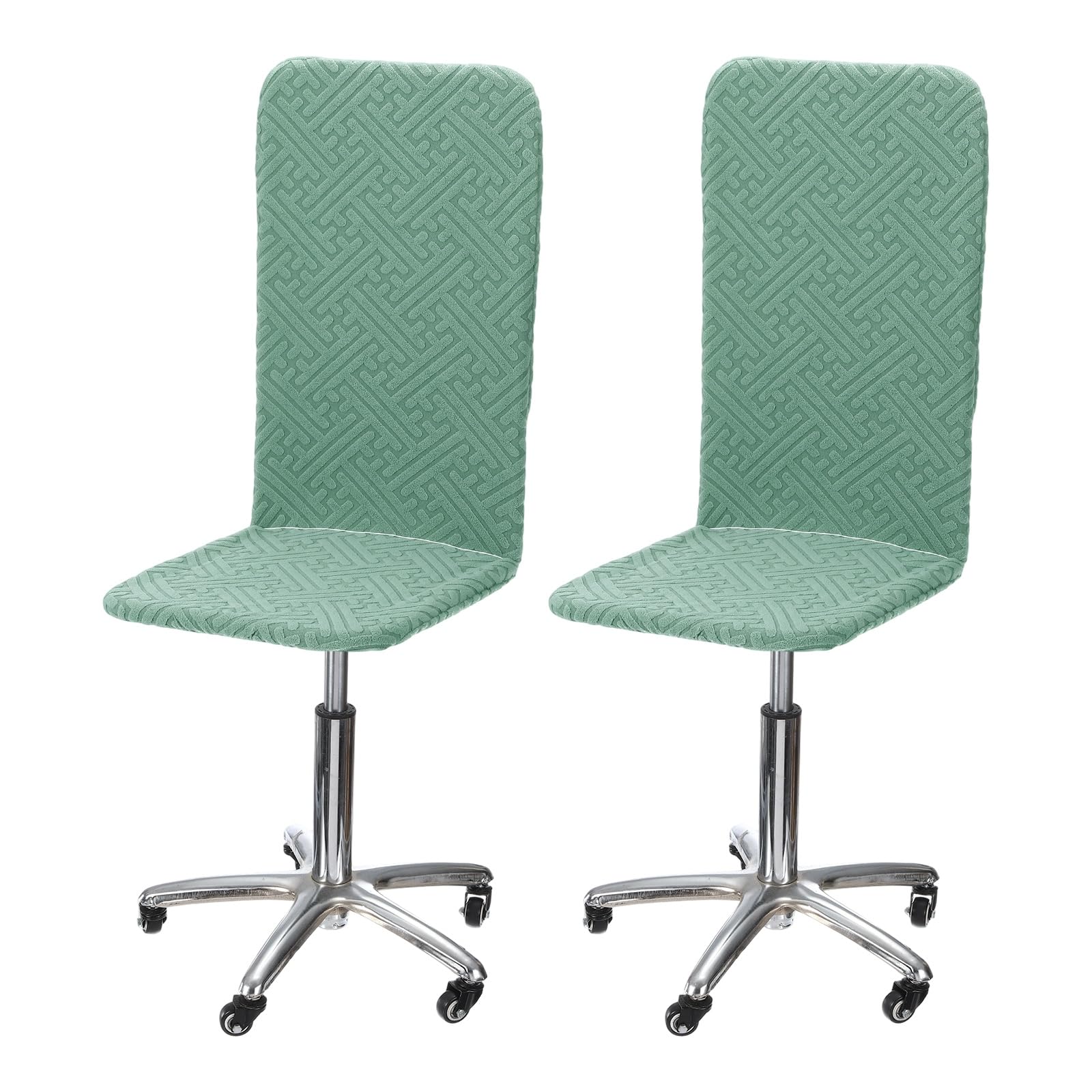 Housses de tabouret de bar avec dossier vert matcha - Lot de 2