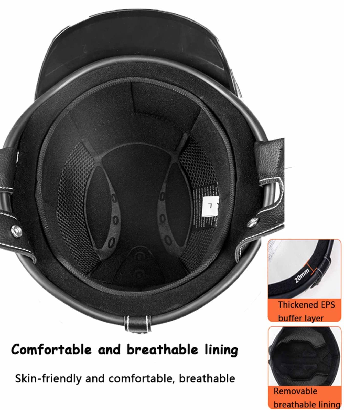 Caschi Mezzo Moto Vintage Casco Jet Leggero in ABS Shell Unisex Caschi Cromwell per Moto Scooter Elettrico Casco Anticollisione di Sicurezza DOT/ECE Approvato