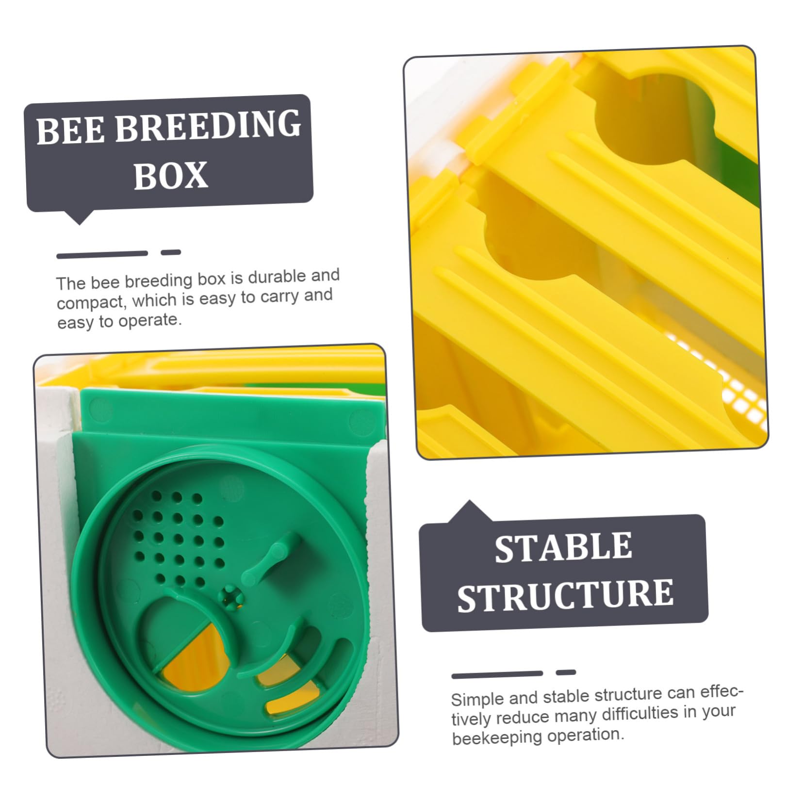 Bienenstock Begattungskasten für Imker Stabiler Bienenbrutkasten aus Langlebigem Material Leichter Bienenfütterungskasten für Bienenzucht und Bestäubung im Garten