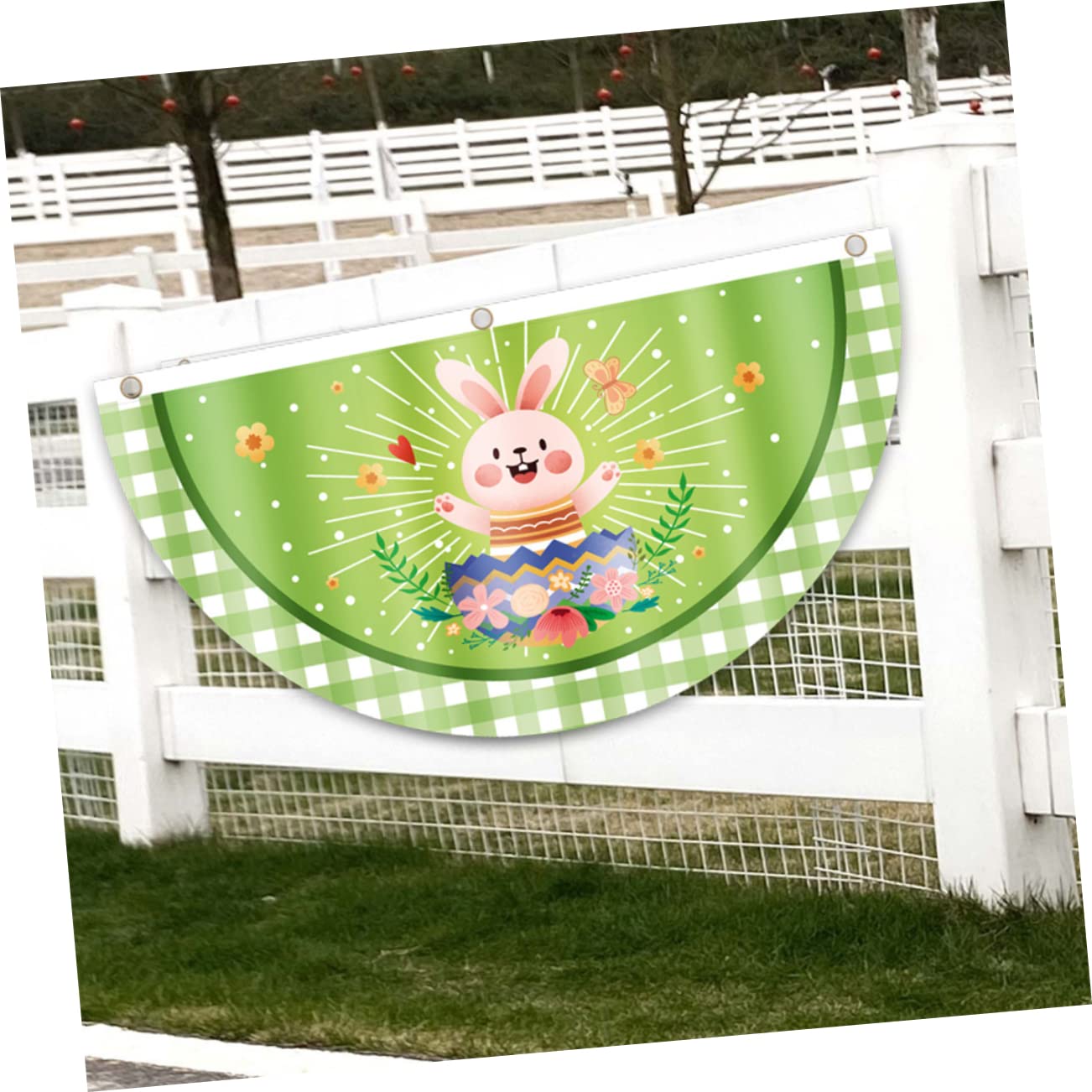 Kisangel 8piezas Banderines De Pascua Decorativos Banderín Forma Para Celebraciones Para Jardines y Porches Decoración De Feliz Pascua Creativo y Resistente