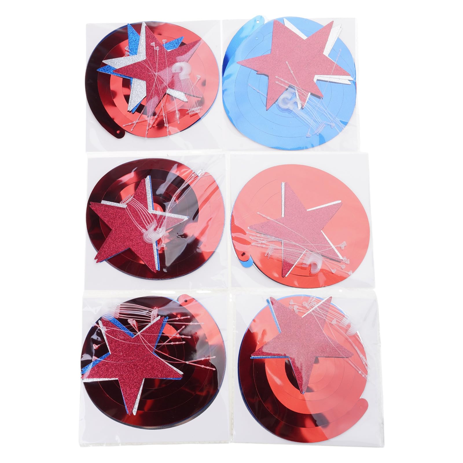 Americans Flag Themed Spirals Hanging Star for Patriotic Event and Festives Home Offices School Decoration Easy Install Party Deck