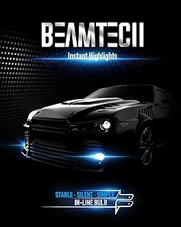 BEAMTECH H4 Bulb, Fanless In Line 9003 Fog Light Bulb 6500K Xenon White Fog Light Of 2