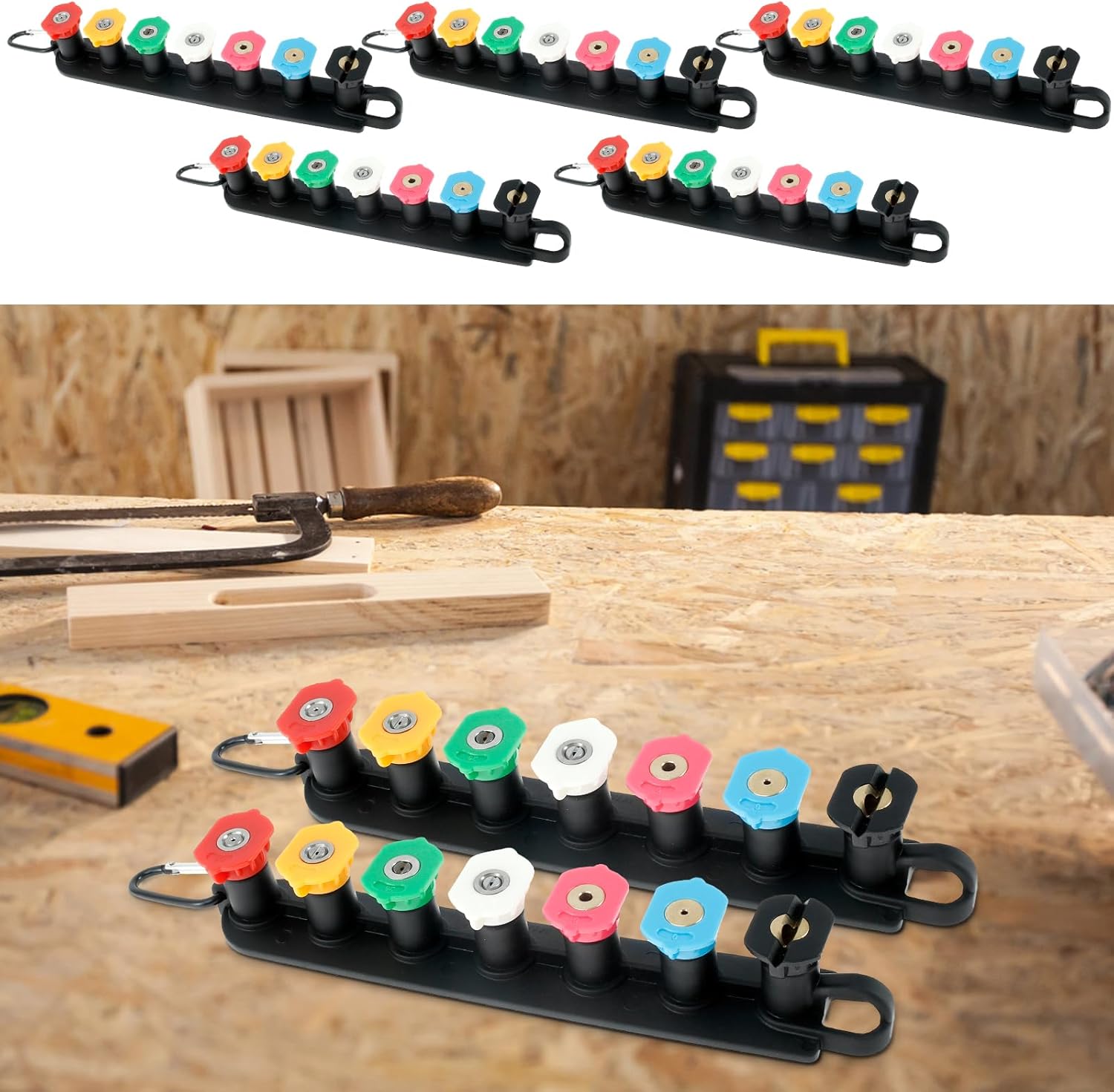 35Pcs Pressure Washer Head Pressure Washer Nozzle Tips Set with Nozzle Holder 7 Nozzle Tips 1/4 Inch Quick Connect Pressure Washer Nozzle 4000 PSI