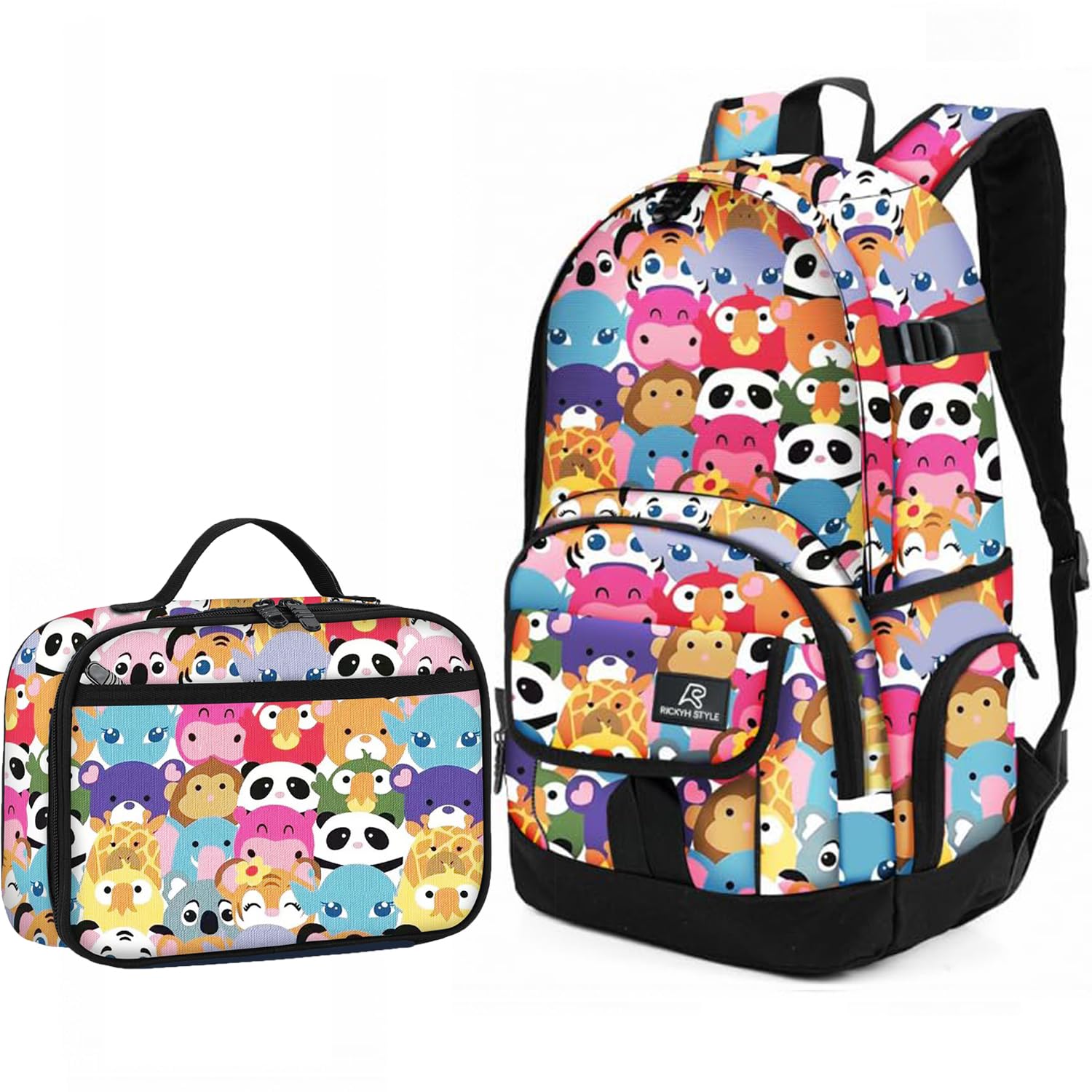 rickyh style Boys and Girls Kids Backpacks, Lightweight Backpack 18.5 x 13.75 x 8.75 Inches lunch bags 10 x 8 x 3.21 Inches Kids Backpacks for School