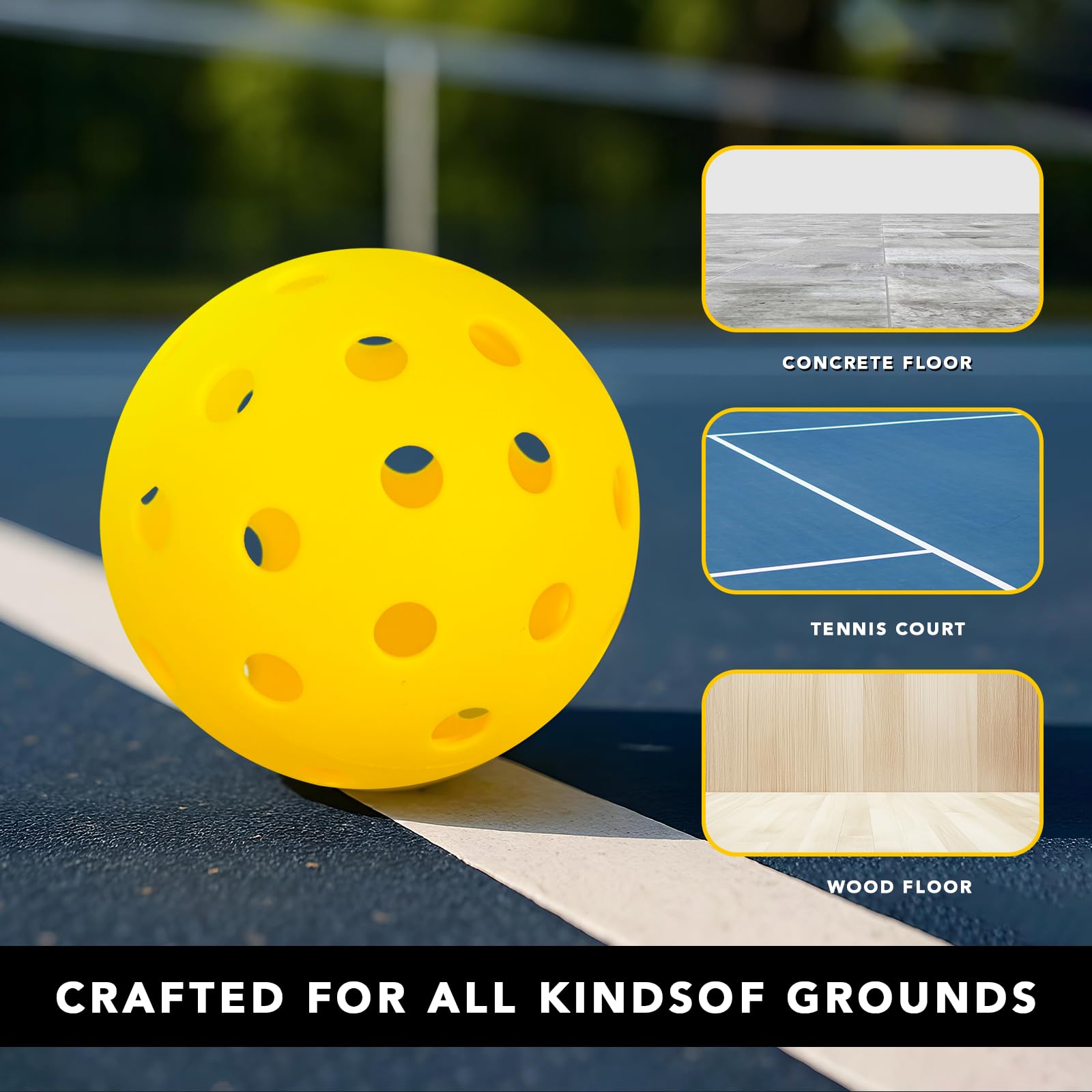 PICKLETECH Pickleball 20 Pack | 40 Pack - 40 Holes Multicolor Outdoor Pickleball with Mesh Bag, Perfectly Balanced, High Bounce True Flight, Pickle Ball for Tournament Play