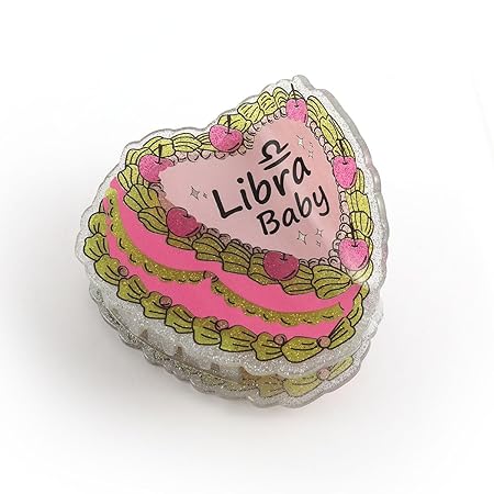 Personalized Libra Baby Hair Claw Clip, Pink and Yellow Cake Baby Hair Claw Clip Mother's Day Gift Birthday Hair Claw Clip