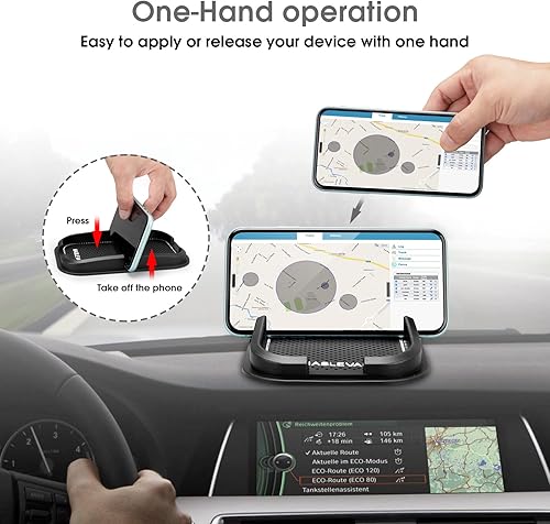 Miniatura 6 de Soporte de teléfono antideslizante para automóvil, almohadilla antideslizante reutilizable para tablero de instrumentos con almohadillas de silicona