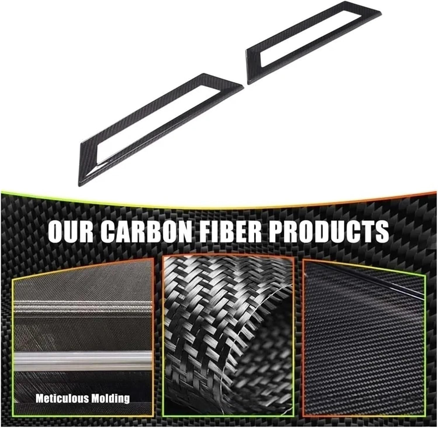 Real Carbon Fiber Compatible With Tesla Cybertruck 2024+ Under Seat Air Outlet Protective Cover Car Decoration Accessories