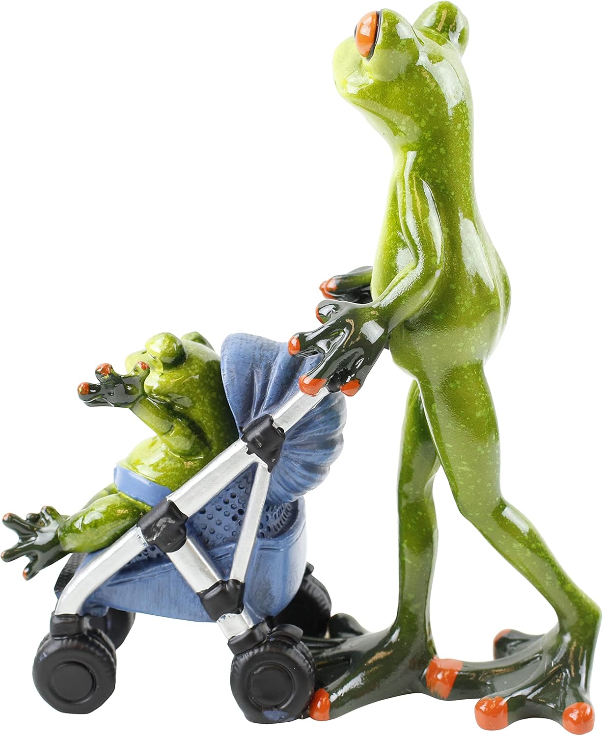 usamjtable Novelty Funny Frog Figurines ~ Tabletop Statue Home Decor (G16617)… (Daddy Stroller)