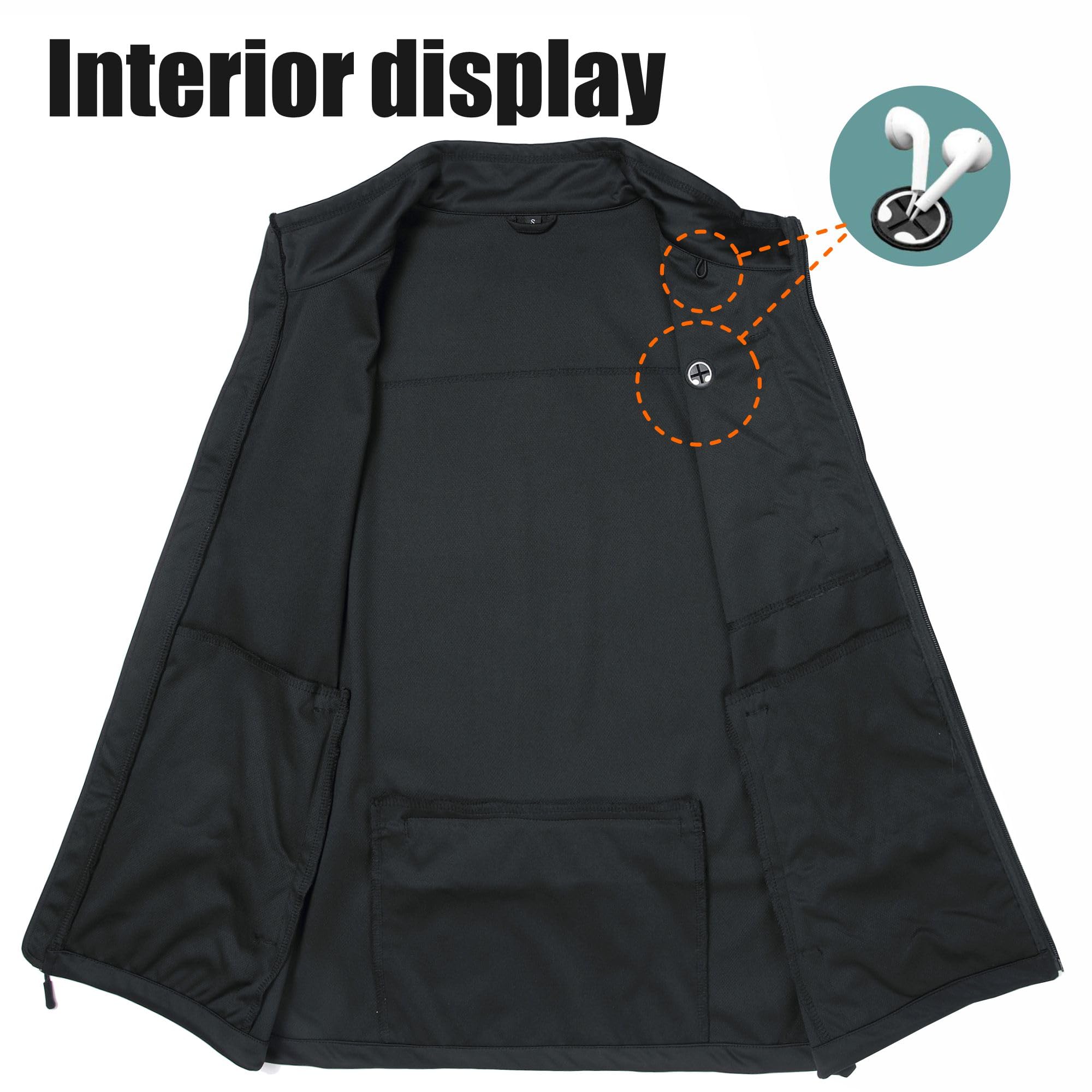 GIISAM Chaleco Softshell para hombre, resistente al viento, sin mangas, para golf, correr, ciclismo