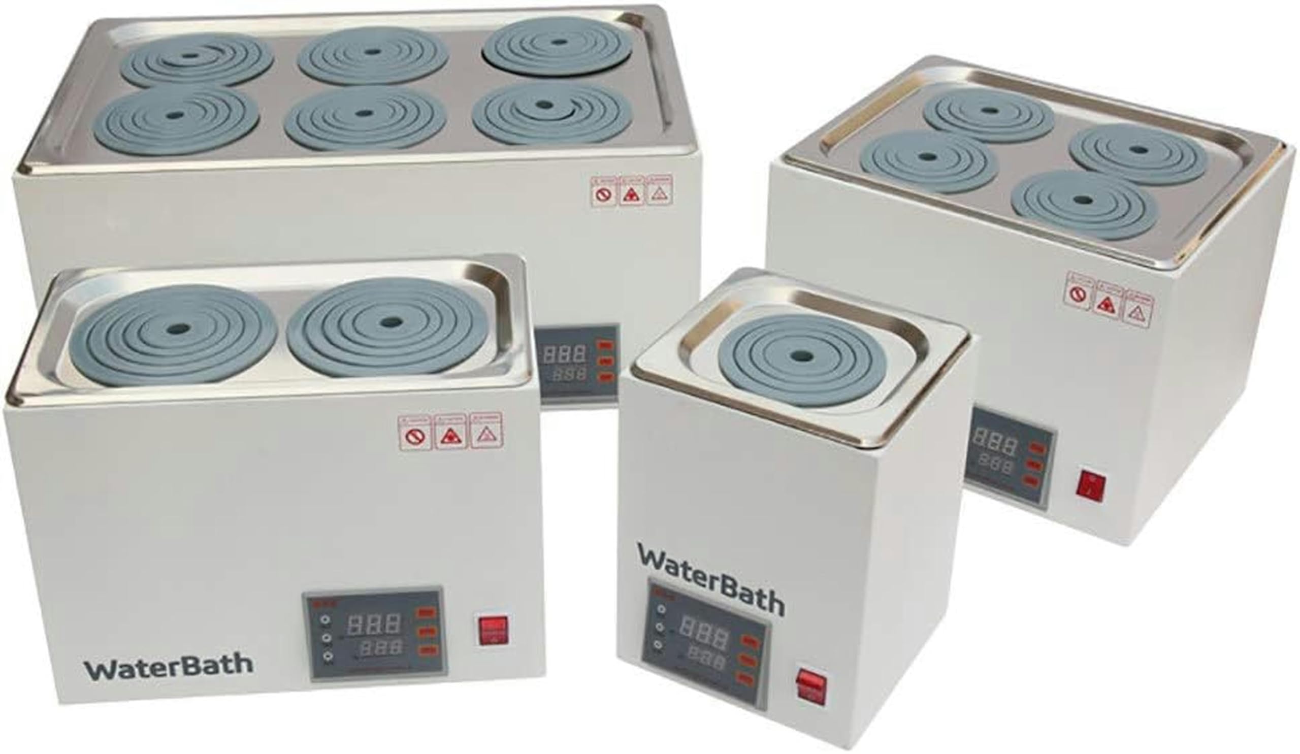 Baño María Termostático Digital para Laboratorio, 2.5L/5L/8L/15L Pantalla Digital Baño María Termostático con Calefacción Eléctrica, RT a 100 °C, Función de Temporización, Fácil de Limpiar,1Hole