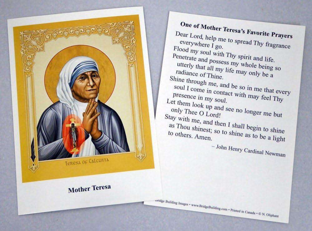 Mother Teresa Prayer Card - Set of 100