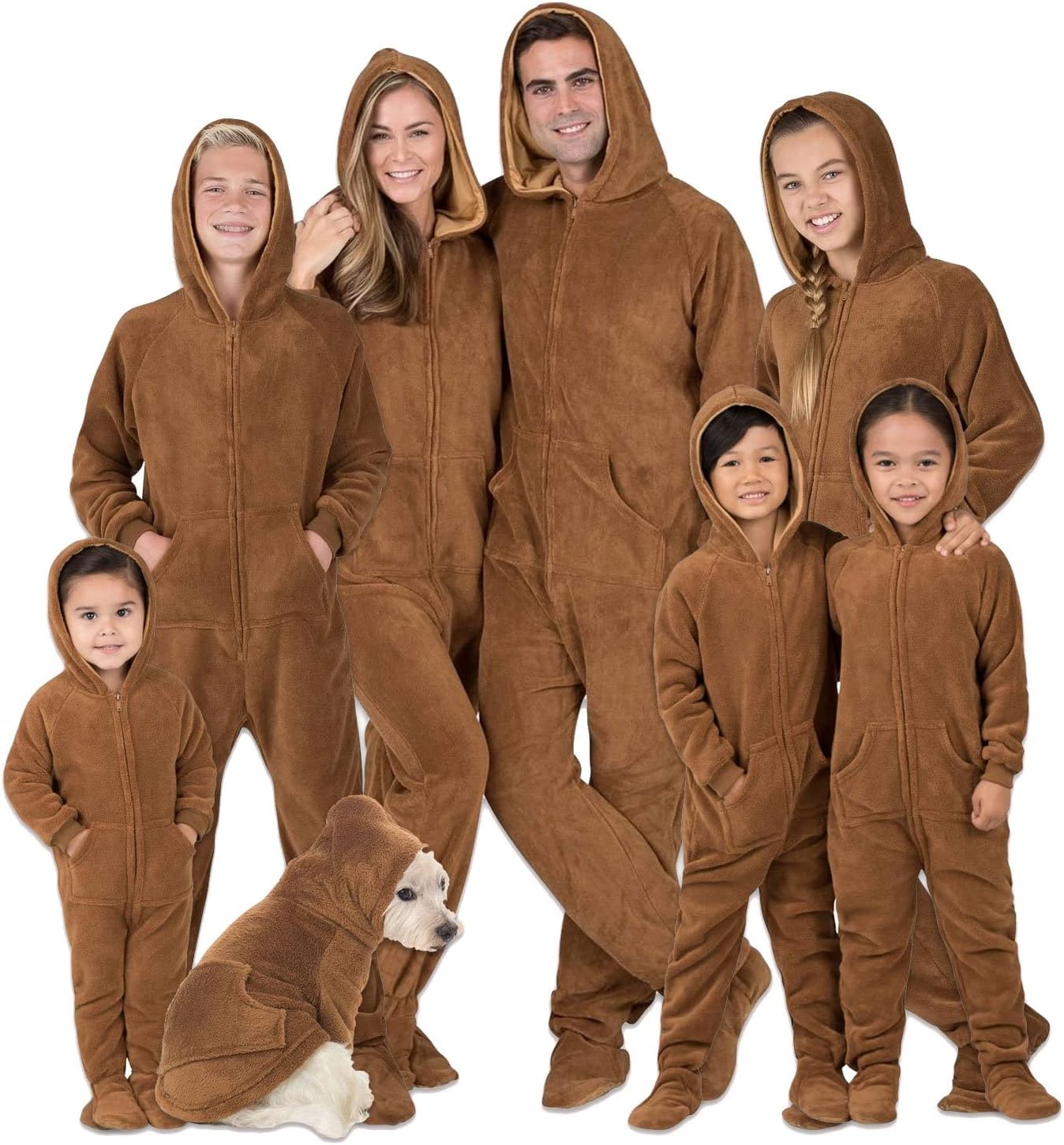 Footed Pajamas - Family Matching Hoodie Onesie | One Piece Boys, Girls, Men, Women Pjs and Pets Sweaters | Unisex