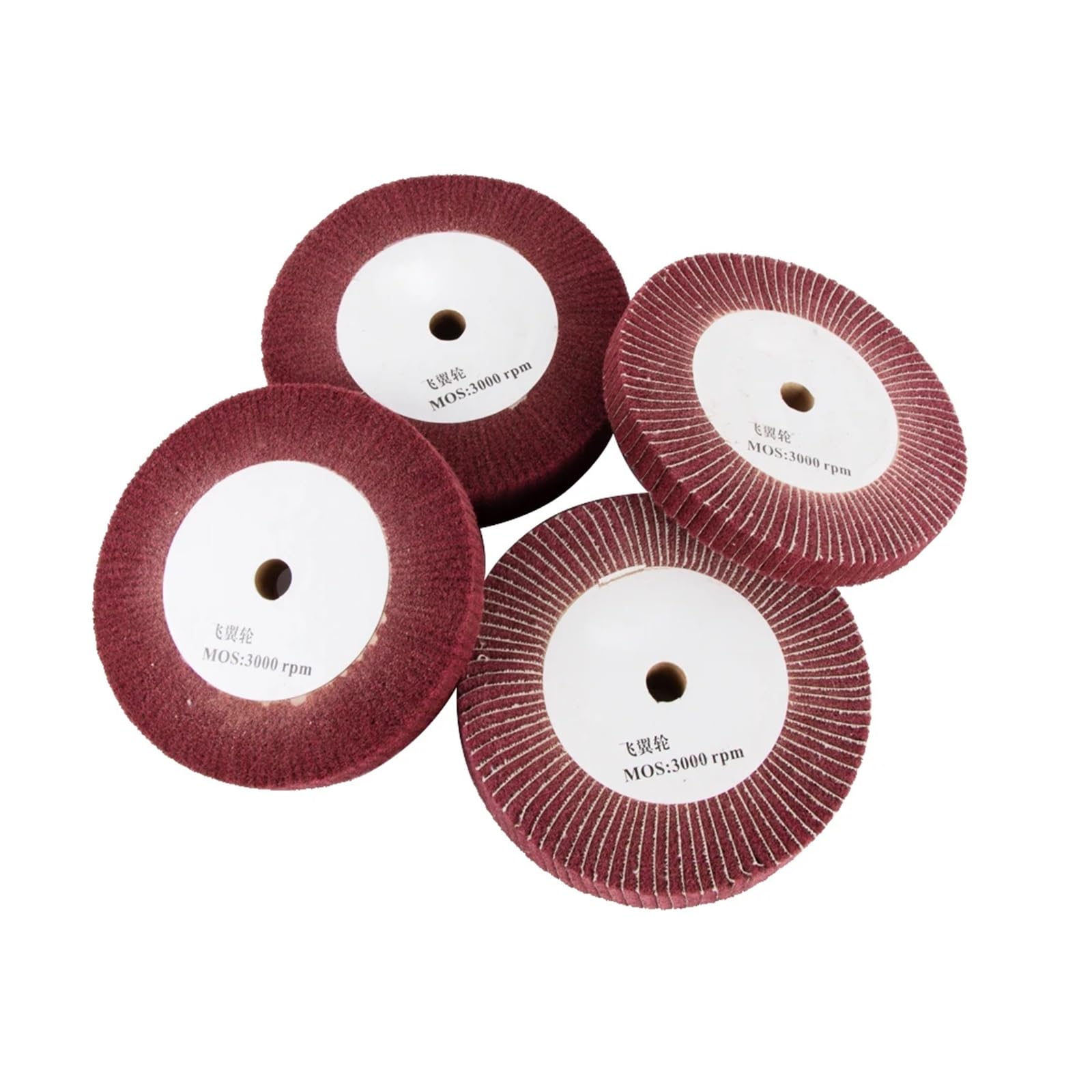 unidad de disco pulido fibra nailon con láminas 1 estropajo no tejido de 4"/5"/6"/8"/10"/12" con disco de pulido de fibra de nailon, orificio de 20 mm, 1" de espesor(Grit 240,THICKNESS 25MM_250MM)