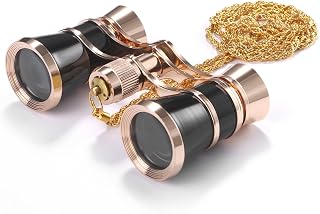 Aroncent Opera Glasses Binoculars 3X25 Theater Glasses Mini Binocular Compact with Chain for Adults Kids Women in Opera Mu Price In India
