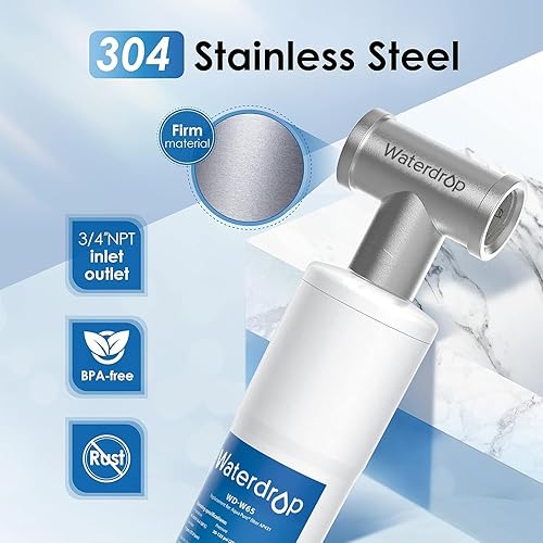 Miniatura 6 de Waterdrop AP431 AP430SS Filtro inhibidor de báscula para toda la casa, sistema de suavizador de calentador, evita la acumulación de incrustaciones