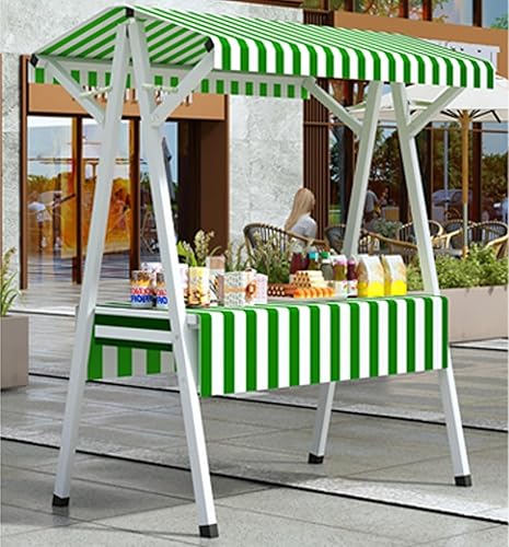 Versatile 63" Portable Outdoor Market Stall with Canopy - Steel