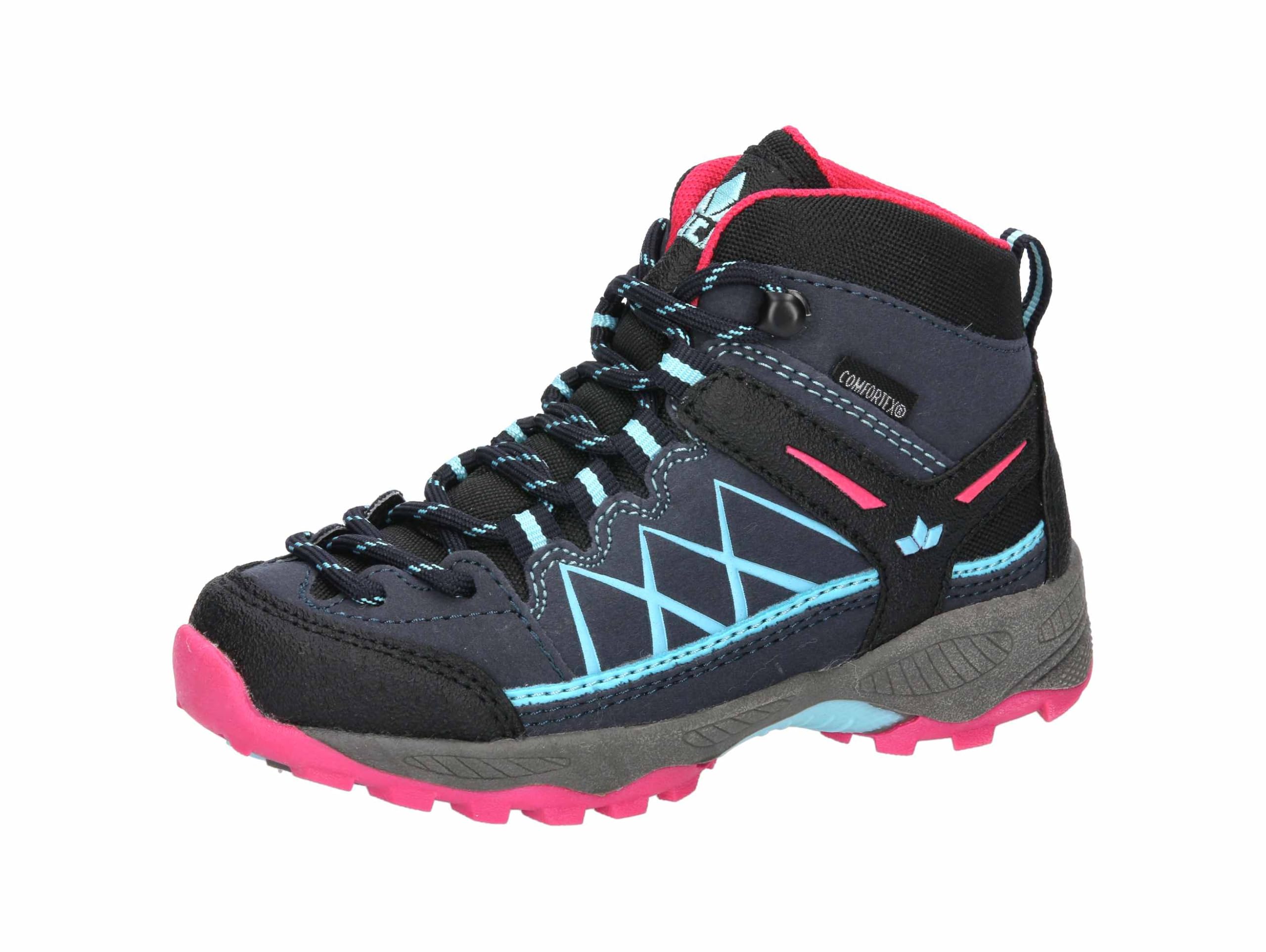 Lico Unisex Children's Griffin High Trekking Boots, Navy Pink Turquoise, 40 EU