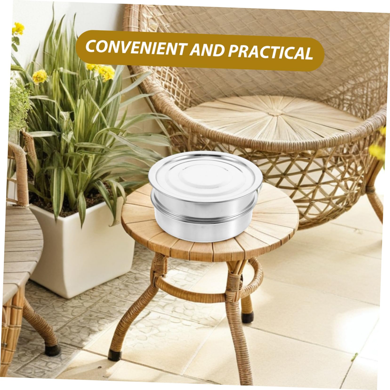 SUPVOX 1ensemble Kit De Germination Acier Empilable avec Couvercle Trays pour Pousses De Brocoli Haricots Et Blé pour Cuisine Et Restaurant